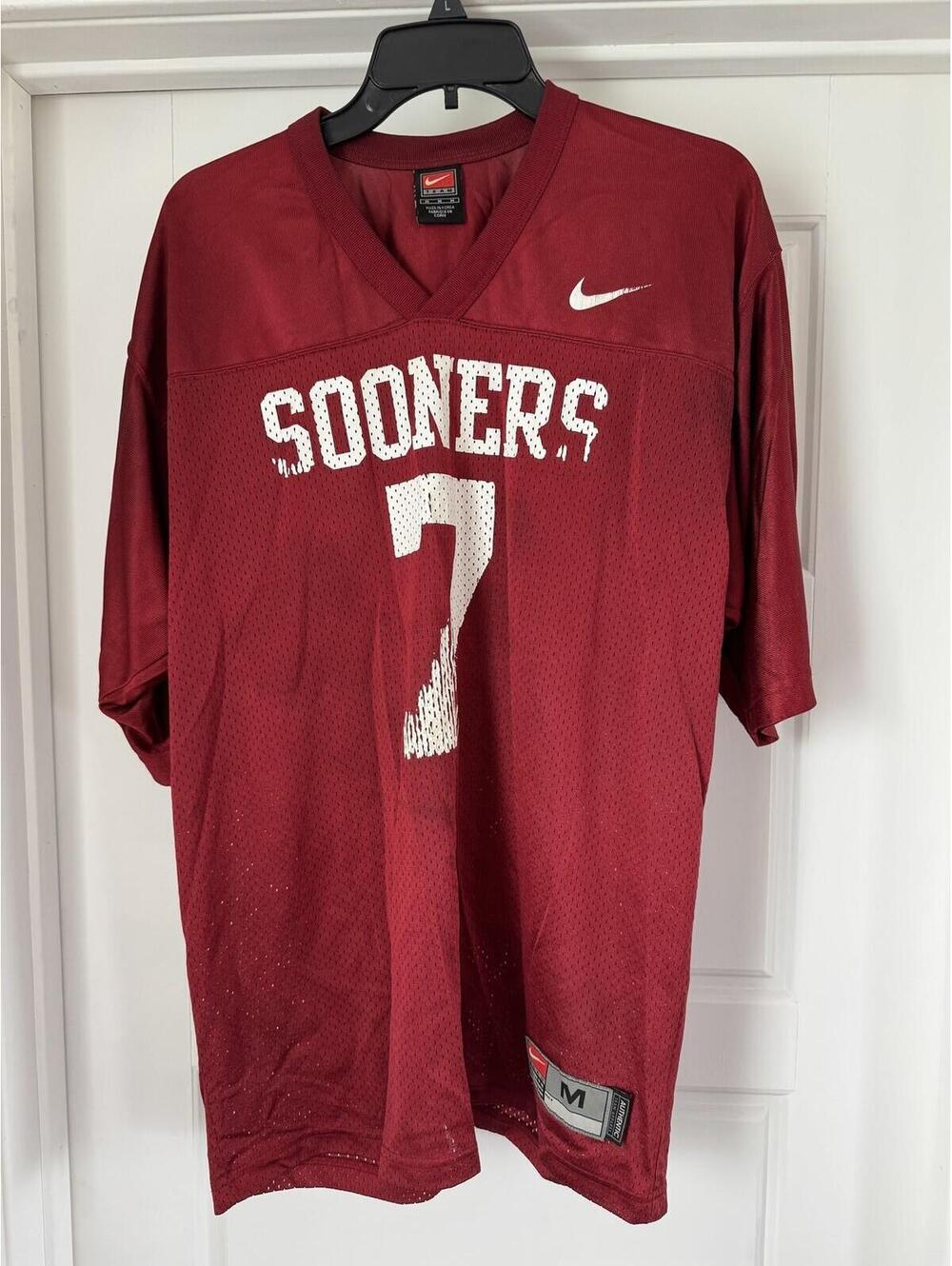 Vintage Nike Oklahoma Sooners #7 Football Jersey NCAA College Fan Apparel Size M